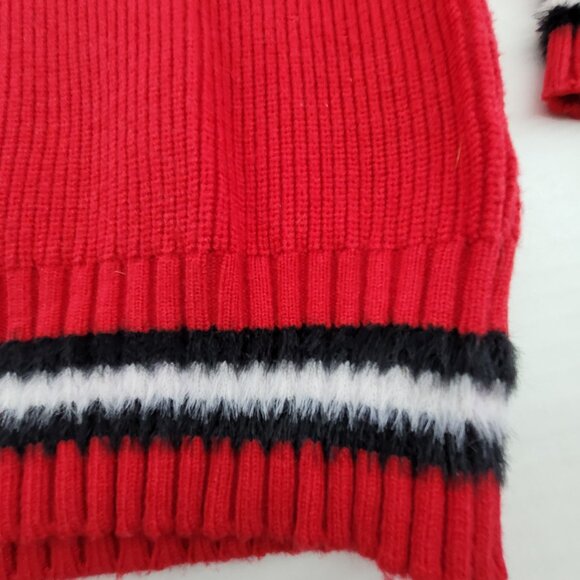 Broadway 38 Sweater Womens M Red Y2K VTG Varsity V Neck Pullover Preppy EUC - Picture 4 of 13